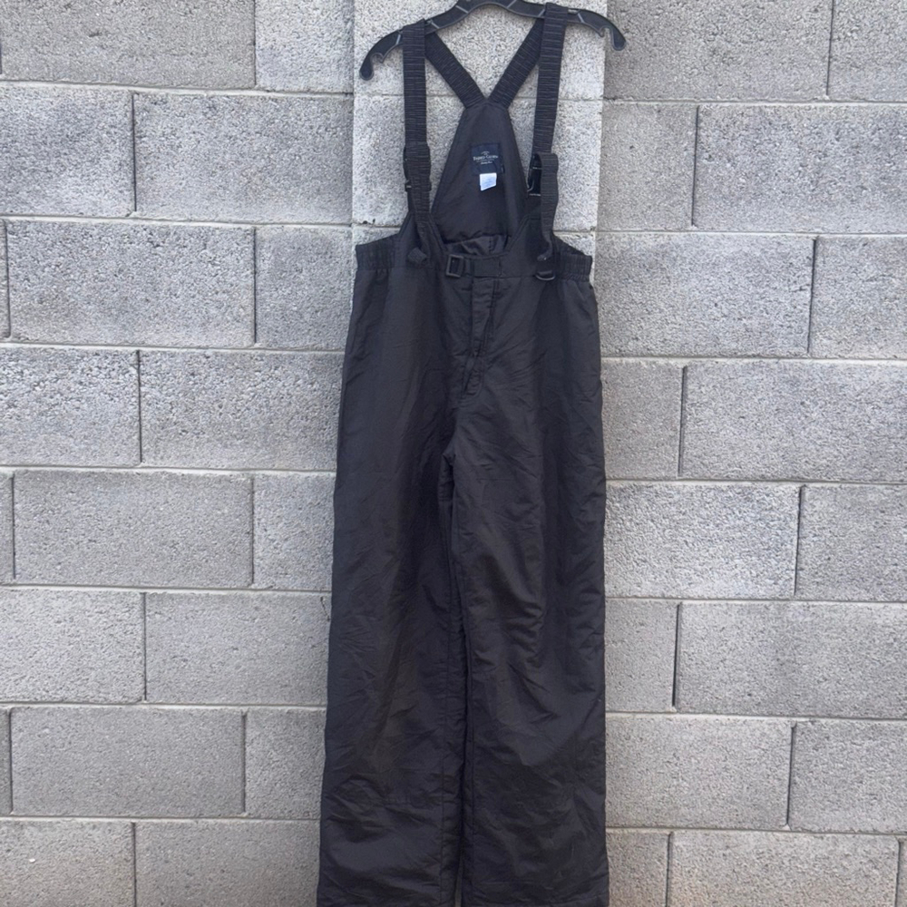 Vintage Faded Glory Ski & Snowboard Bib Overalls Black Large